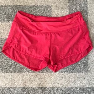 Pink lululemon shorts